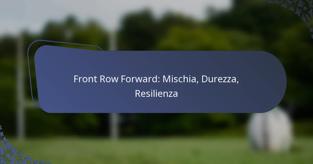 Front Row Forward: Mischia, Durezza, Resilienza