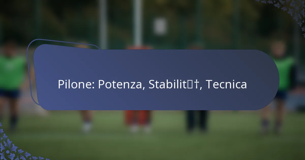 Pilone: Potenza, Stabilità, Tecnica