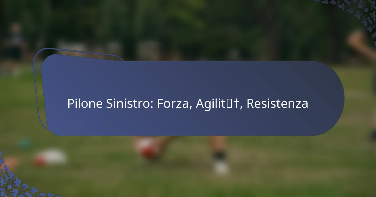 Pilone Sinistro: Forza, Agilità, Resistenza