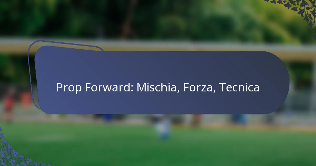 Prop Forward: Mischia, Forza, Tecnica
